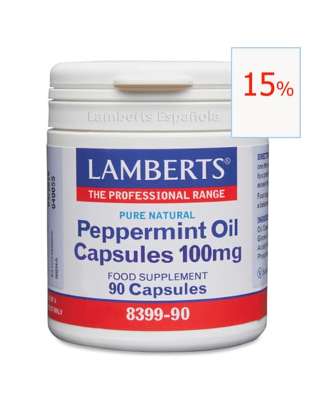 Aceite de Menta (Peppermint Oil) 100 mg 90 caps. Lamberts