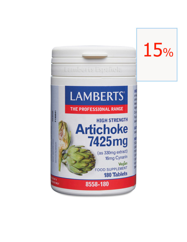 Artichoke 7425 mg (Alcachofa) 180 tabletas. Lamberts