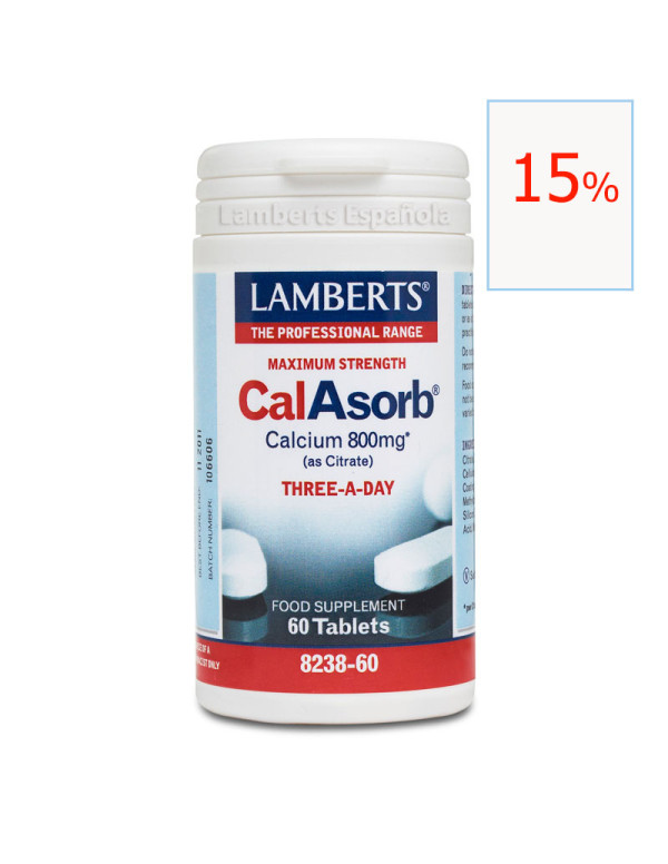 CalAsorb  Citrato de calcio 60 tabletas Lamberts