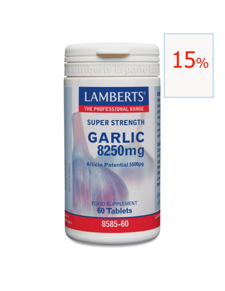 Garlic (Ajo) 8250 mg 60 tabletas. Lamberts