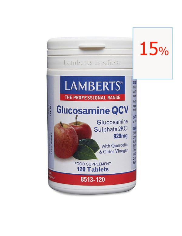 Glucosamina QCV (2KCL) 120 tabletas. Lamberts
