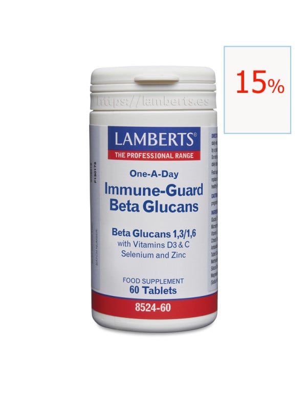 Inmune-Guard Beta-glucanos 60 tabletas. Lamberts