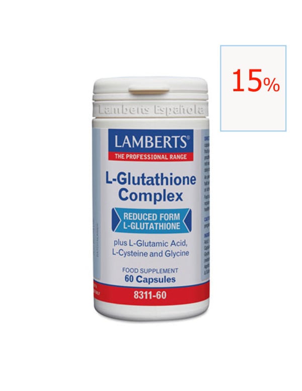 L-Glutathione L-Glutatión complex 60 cápsulas. Lamberts