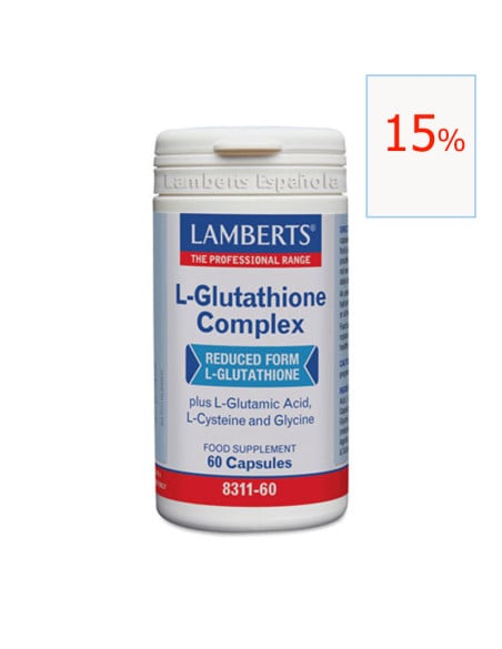 L-Glutathione L-Glutatión complex 60 cápsulas. Lamberts