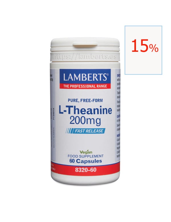 L-teanina complex 200 mg 60 cápsulasLamberts