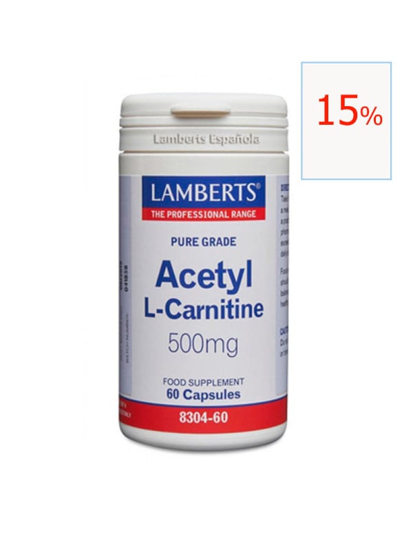 Acetyl L-carnitine 500 mg 60 cápsulas. Lamberts