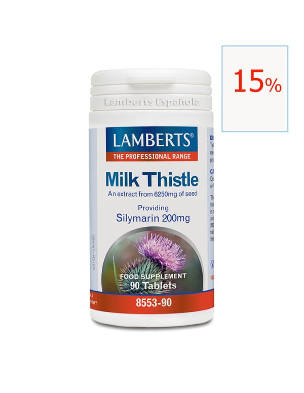 Milk Thistle Cardo Mariano 6250 mg 90 tabletas. Lamberts