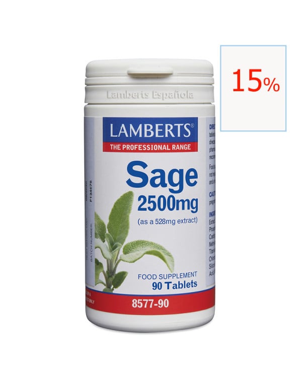 Salvia (sage) 2500 mg 90 tabletas Lamberts