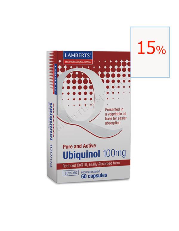 Ubiquinol 100 mg 60 cápsulas. Lamberts