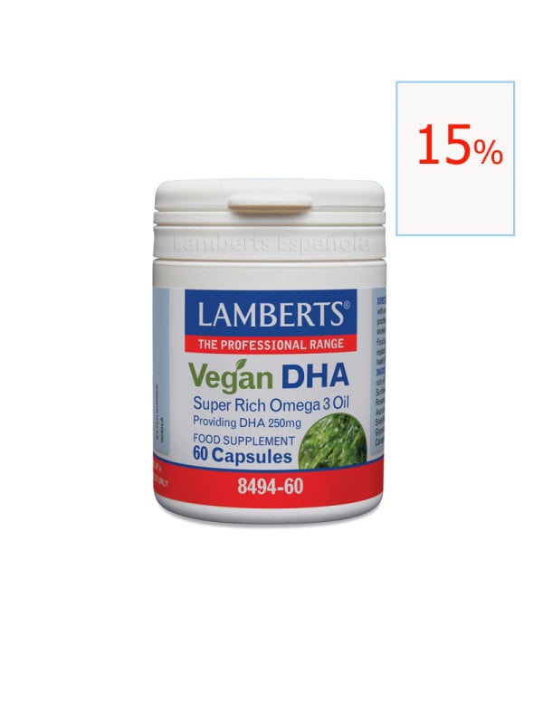 Vegan DHA (DHA vegano) 60 cápsulas. Lamberts
