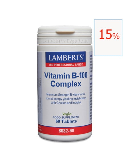 Vitamina B-100 Complex 60 tabletas Lamberts