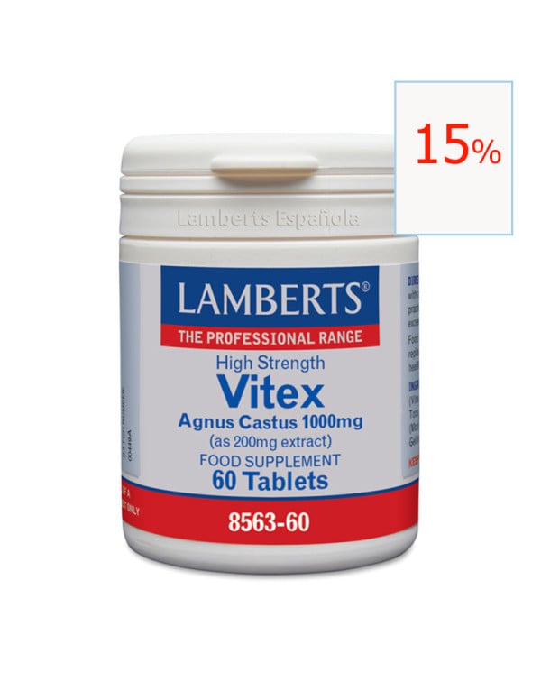 Vitex Agnus Castus 1000 mg 60 tabletas. Lamberts