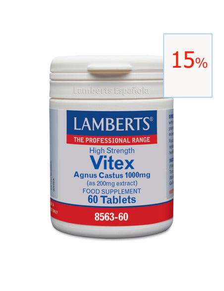Vitex Agnus Castus 1000 mg 60 tabletas. Lamberts