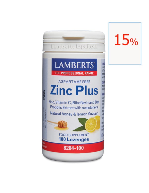 Zinc plus 100 tabletas masticables. Lamberts