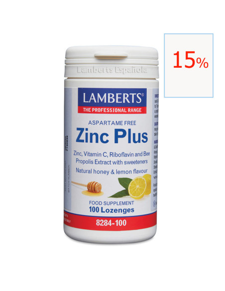 Zinc plus 100 tabletas masticables. Lamberts