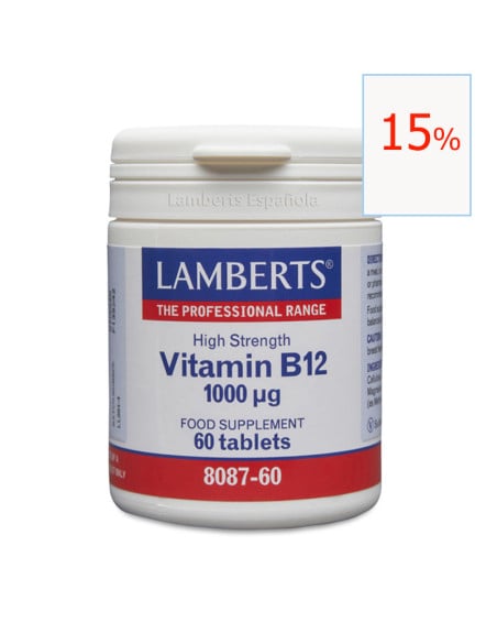 Vitamina B12 1000 mcg 60 tabletas. Lamberts
