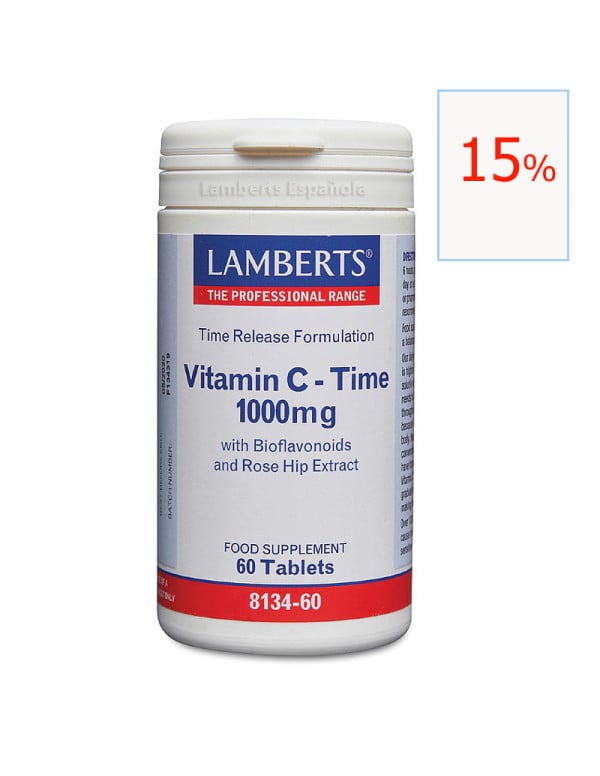Vitamina C- Time 1000 mg 60 tabletas. Lamberts
