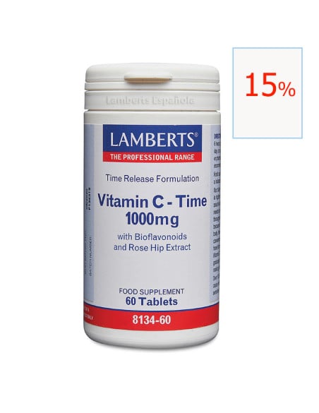 Vitamina C- Time 1000 mg 60 cápsulas. Lamberts