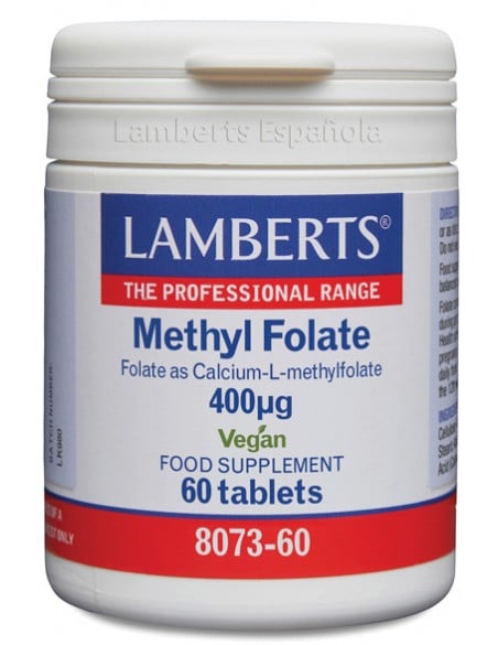 Pack x3 Methyl folate Ácido Folico400 mcg 60 tab. Lamberts