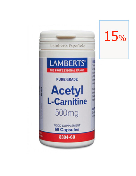 Pack x3 Acetyl L-Carnitine 500 mg 60 cápsulas. Lamberts