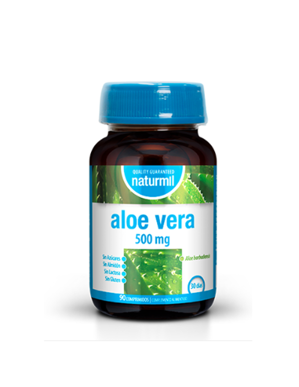 Aloe vera 500 mg 90 comprimidos. Naturmil. Dietmed