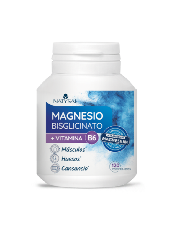 Magnesio bisglicinato +B6 120 comprimidos. Natysal