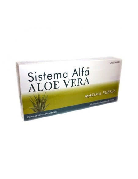 Sistema alfa aloe vera máxima fuerza 20 viales. Ionfarma