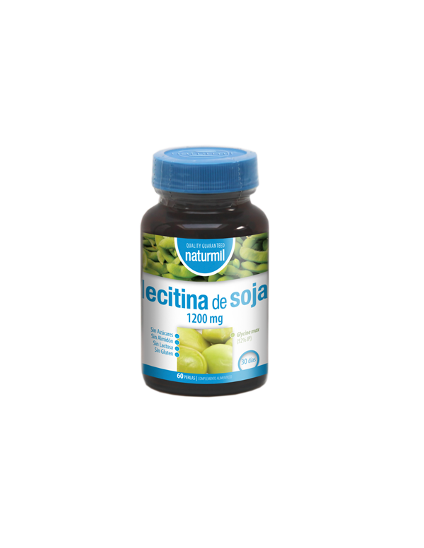 Lecitina de Soja 1200 mg 60 perlas. Naturmil. Dietmed