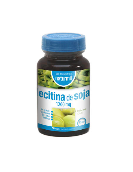 Lecitina de Soja 1200 mg 60 perlas. Naturmil. Dietmed
