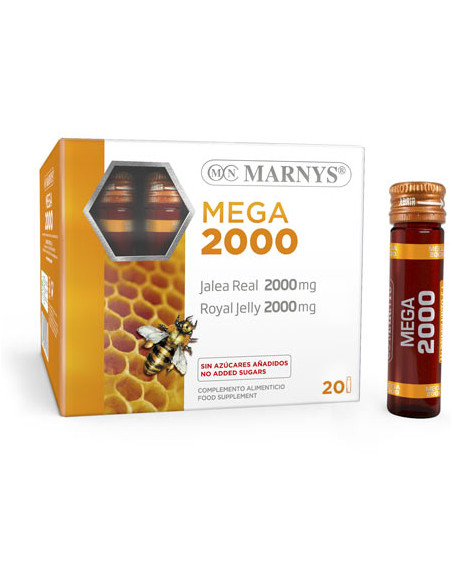 Mega 2000 mg (jalea real) 20 viales x10 ml. Marnys