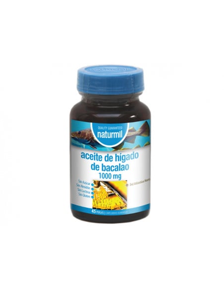 Aceite Hígado de Bacalao 1000 mg 45 Perlas. Naturmil. Dietmed