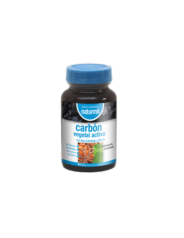 Carbón vegetal activo 45 perlas. Dietmed