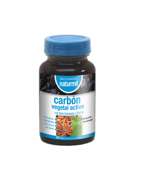 Carbón vegetal activo 45 perlas. Dietmed