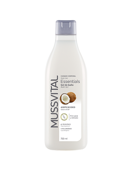 Gel de Baño Aceite de Coco. 750 ml.  Essentials. Mussvital