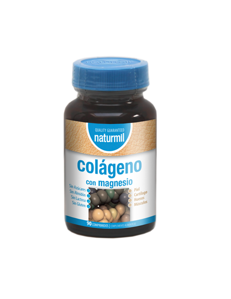 Colágeno con Magnesio 600 mg 90 comprimidos. Naturmil. Dietmed