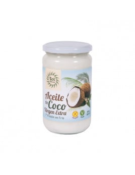 Aceite de coco virgen extra bio 580 ml. Sol natural
